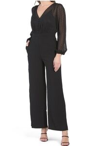 Ever New Melbourne Sheer Bodice Black Jumpsuit